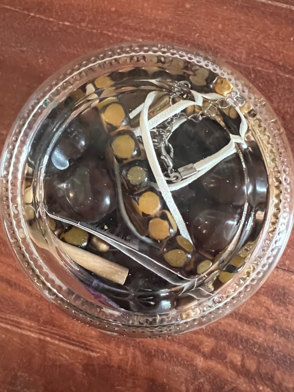 Mystery Jar of Organic Beads Wood Shell Nut Coral Rescued and New Bead Caps - Picture 5 of 6